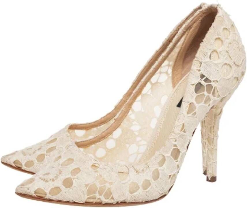 Dolce & Gabbana Pre-owned Lace heels White Dames