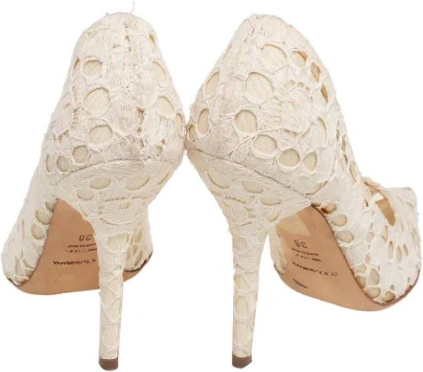 Dolce & Gabbana Pre-owned Lace heels White Dames