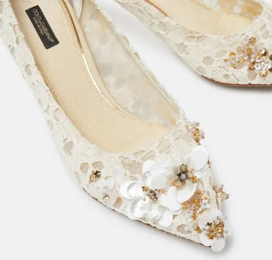 Dolce & Gabbana Pre-owned Lace heels White Dames