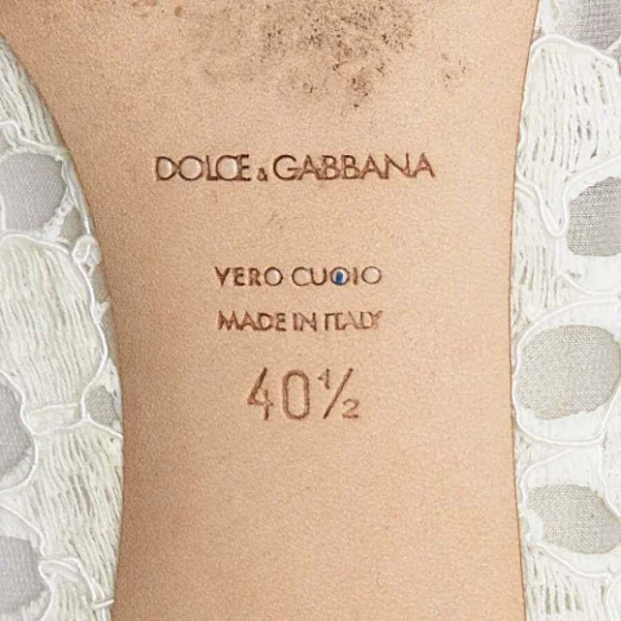 Dolce & Gabbana Pre-owned Lace heels White Dames