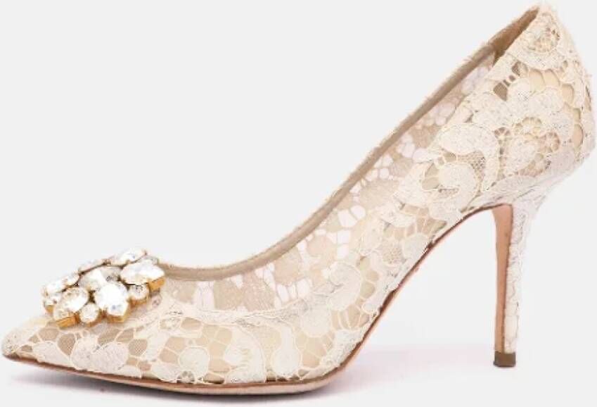 Dolce & Gabbana Pre-owned Lace heels White Dames