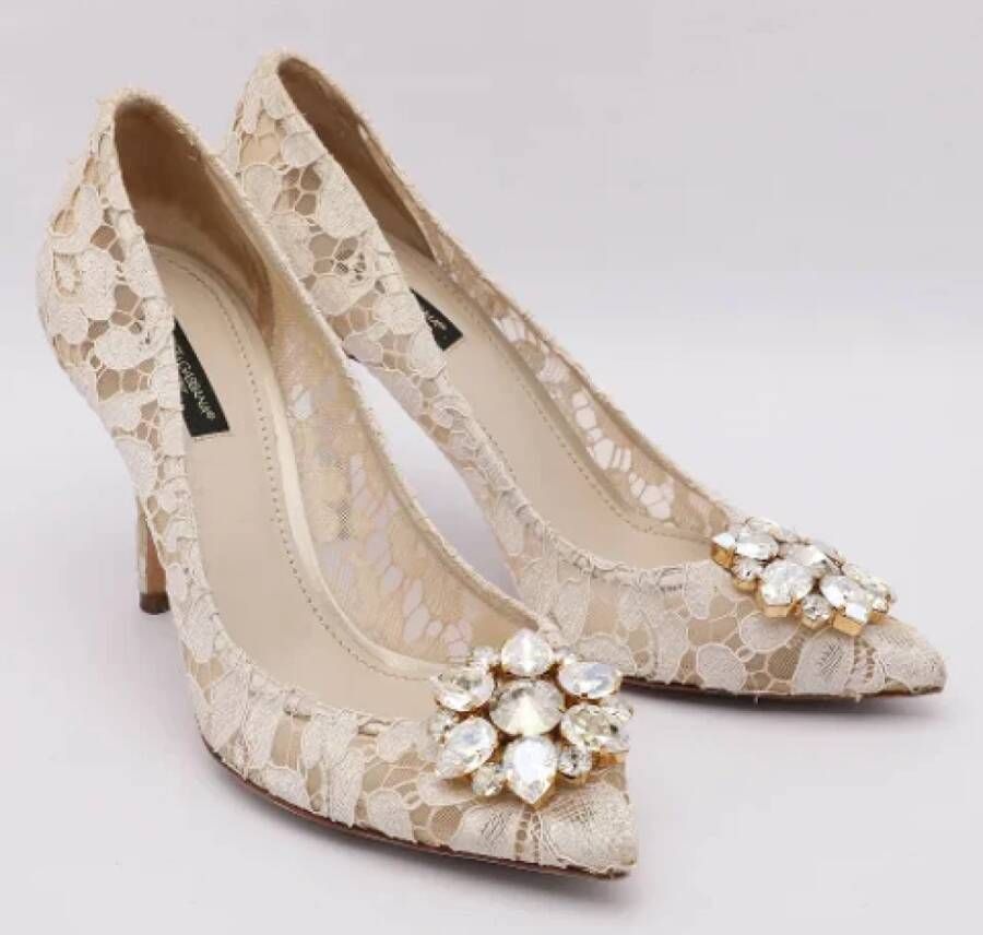 Dolce & Gabbana Pre-owned Lace heels White Dames