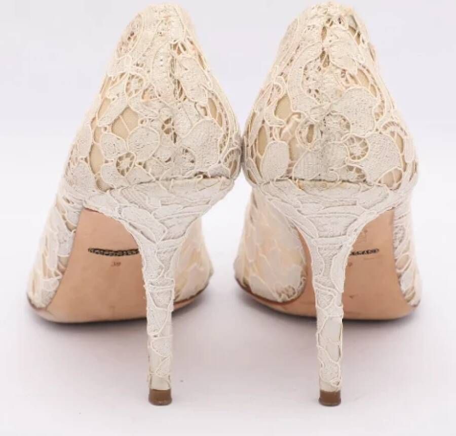 Dolce & Gabbana Pre-owned Lace heels White Dames