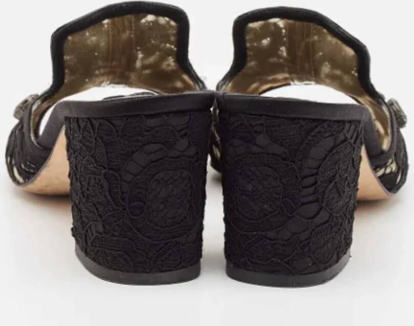 Dolce & Gabbana Pre-owned Lace sandals Black Dames