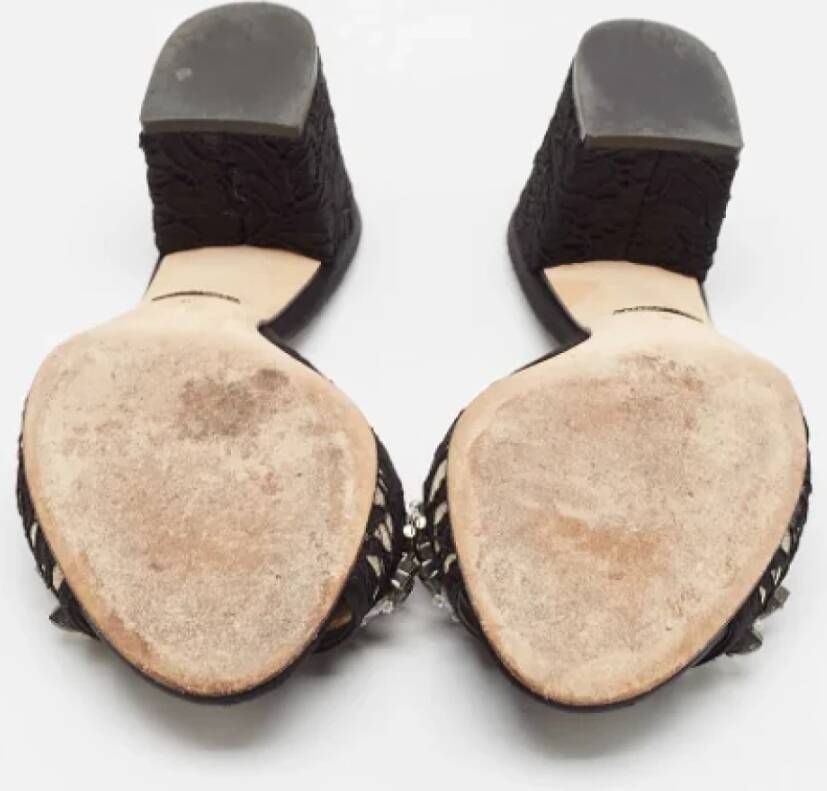 Dolce & Gabbana Pre-owned Lace sandals Black Dames