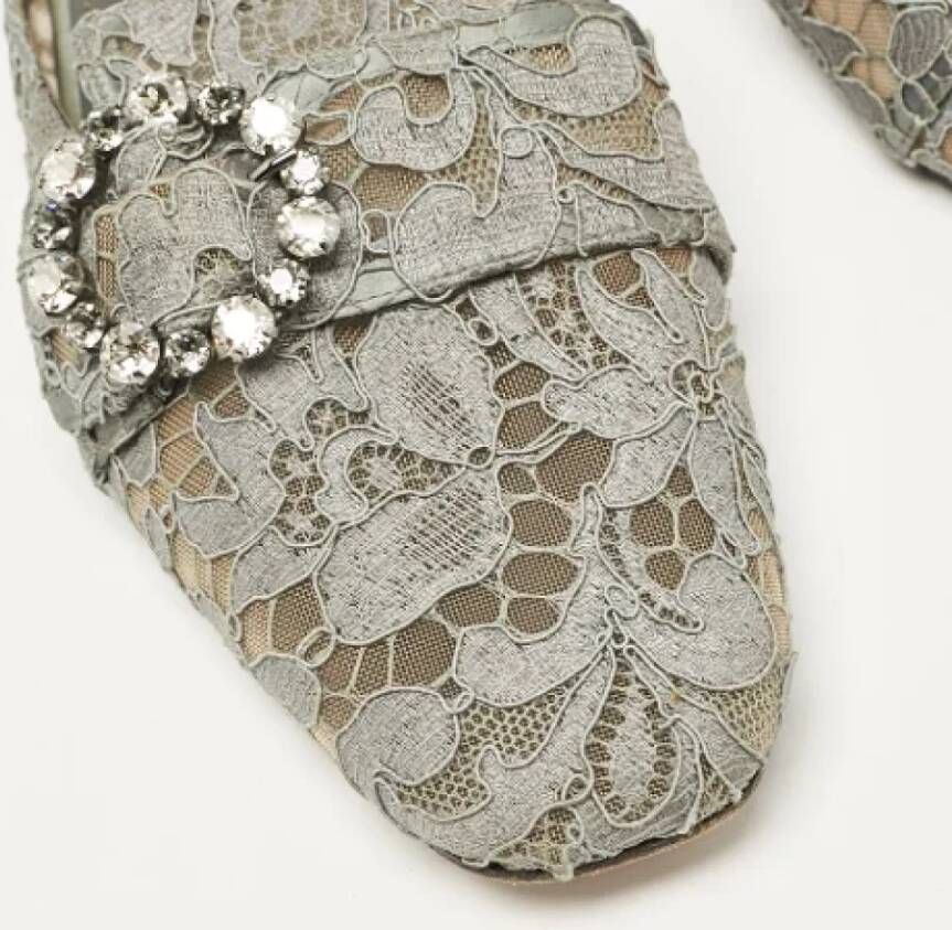 Dolce & Gabbana Pre-owned Lace sandals Gray Dames