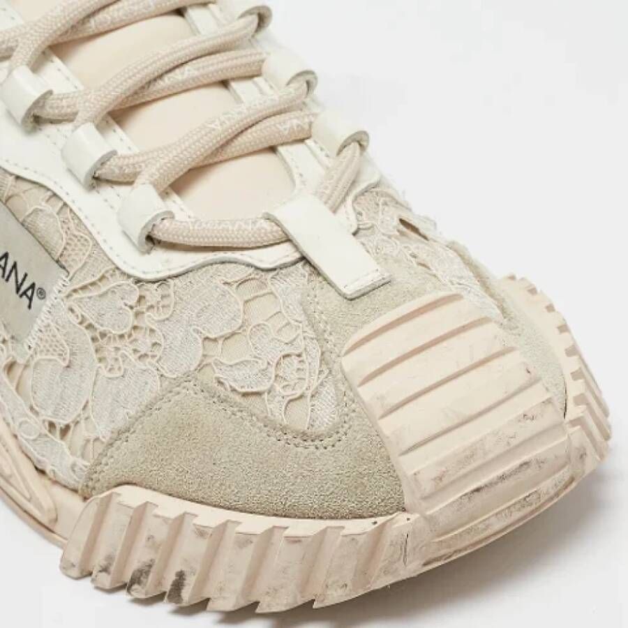 Dolce & Gabbana Pre-owned Lace sneakers Beige Dames