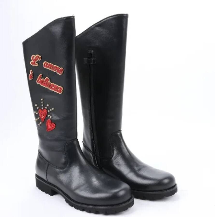 Dolce & Gabbana Pre-owned Leather boots Black Dames