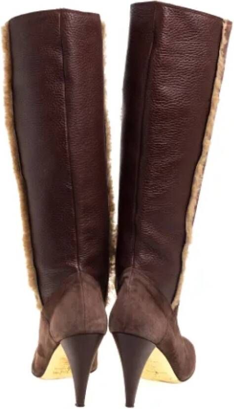 Dolce & Gabbana Pre-owned Leather boots Brown Dames