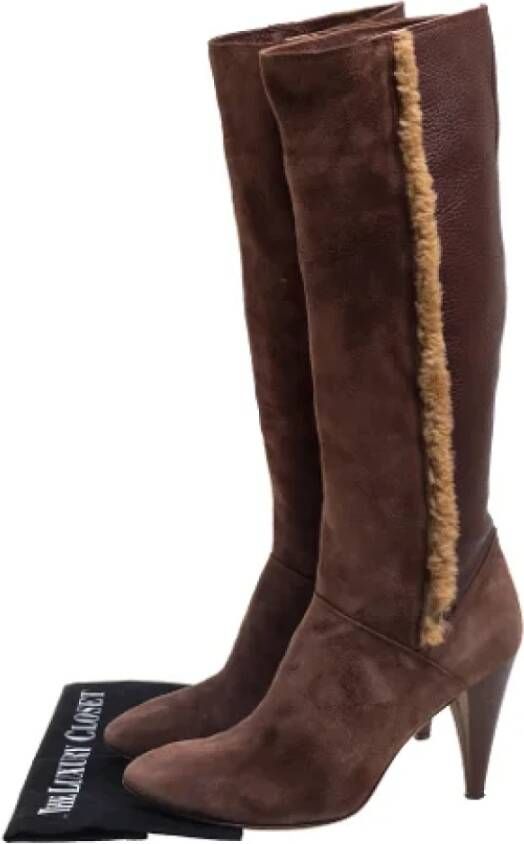 Dolce & Gabbana Pre-owned Leather boots Brown Dames