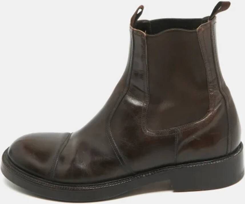 Dolce & Gabbana Pre-owned Leather boots Brown Dames