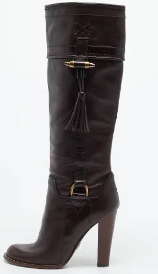 Dolce & Gabbana Pre-owned Leather boots Brown Dames