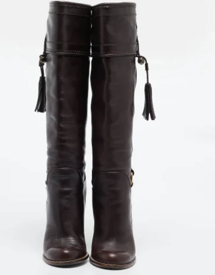 Dolce & Gabbana Pre-owned Leather boots Brown Dames