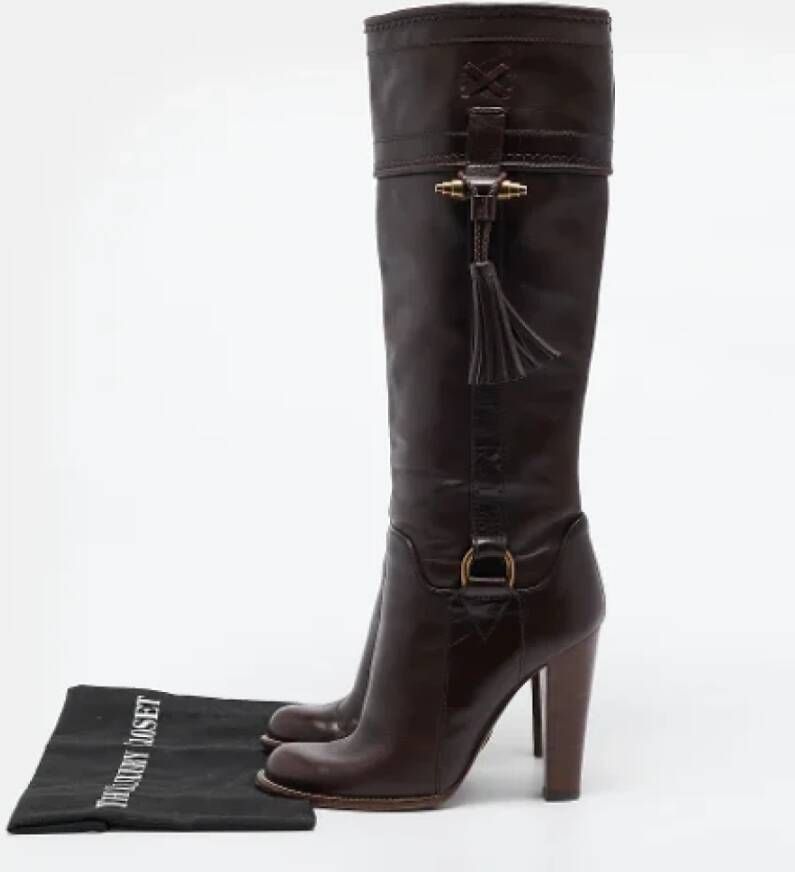 Dolce & Gabbana Pre-owned Leather boots Brown Dames