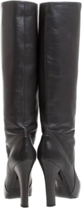 Dolce & Gabbana Pre-owned Leather boots Gray Dames