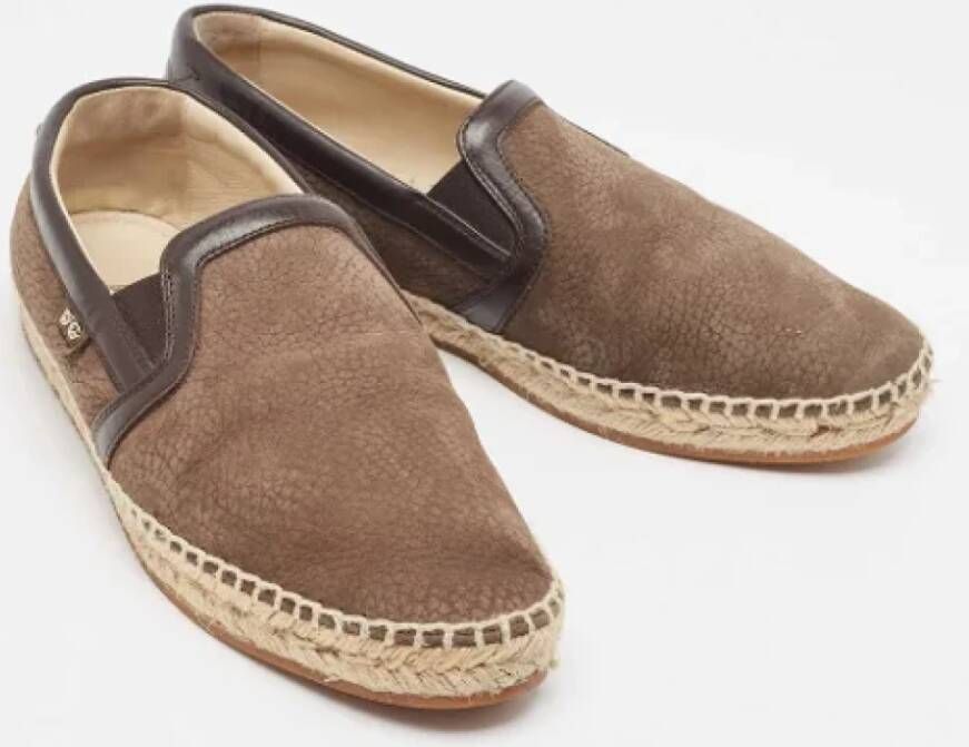 Dolce & Gabbana Pre-owned Leather espadrilles Brown Dames