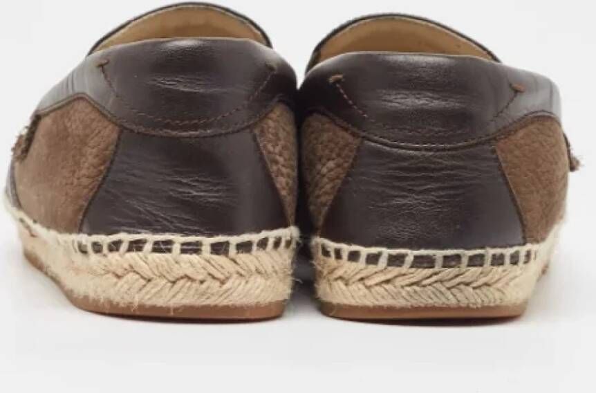 Dolce & Gabbana Pre-owned Leather espadrilles Brown Dames