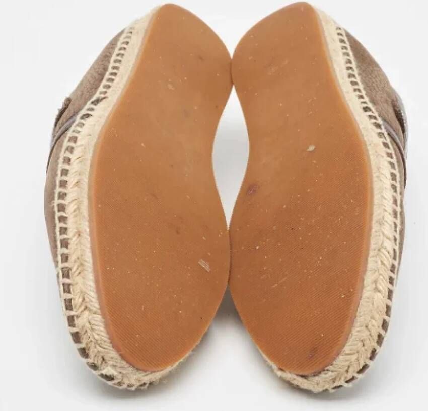 Dolce & Gabbana Pre-owned Leather espadrilles Brown Dames