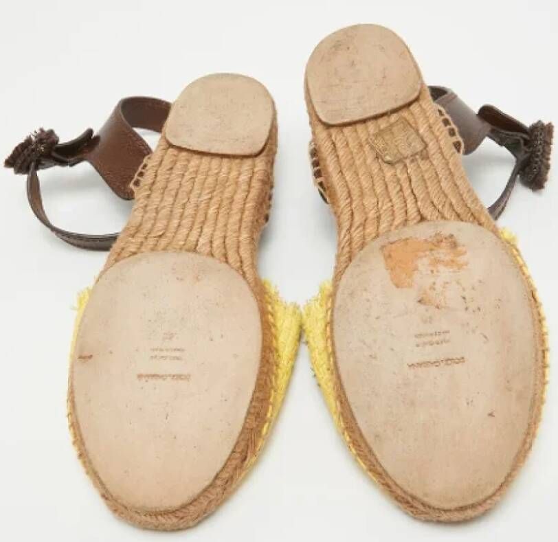 Dolce & Gabbana Pre-owned Leather espadrilles Yellow Dames