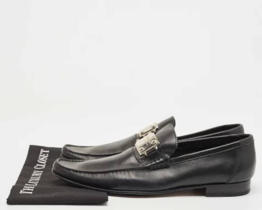 Dolce & Gabbana Pre-owned Leather flats Black Dames