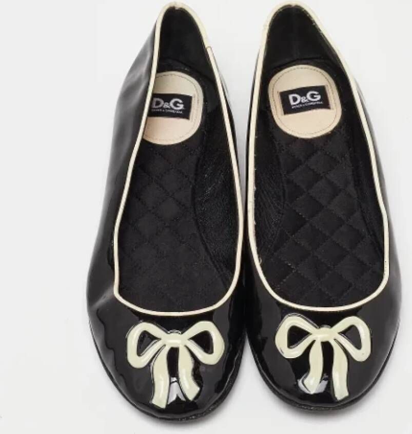 Dolce & Gabbana Pre-owned Leather flats Black Dames