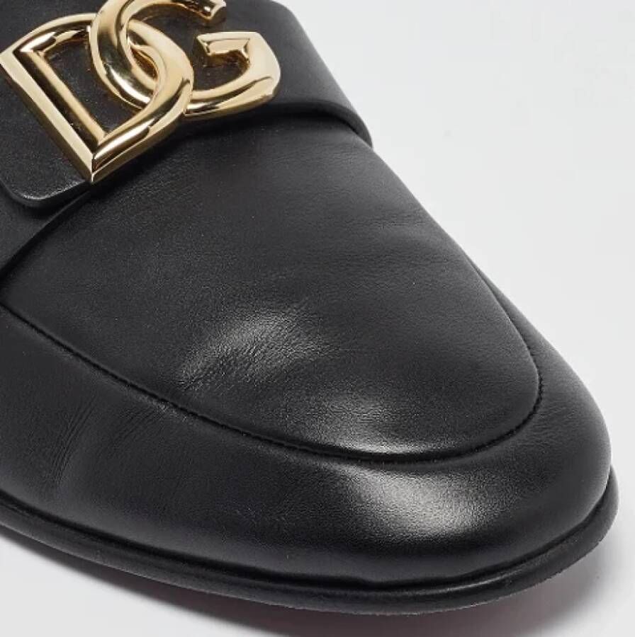 Dolce & Gabbana Pre-owned Leather flats Black Dames