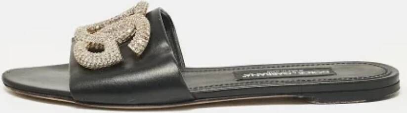 Dolce & Gabbana Pre-owned Leather flats Black Dames