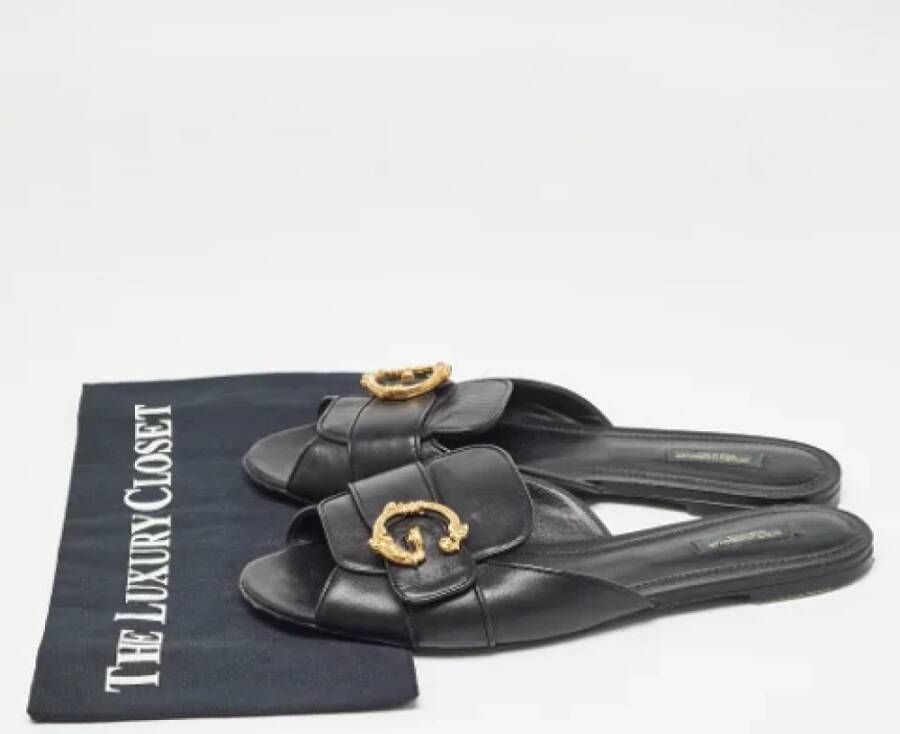 Dolce & Gabbana Pre-owned Leather flats Black Dames