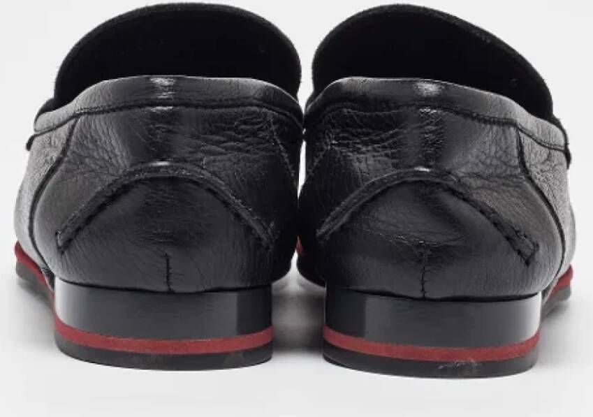 Dolce & Gabbana Pre-owned Leather flats Black Heren