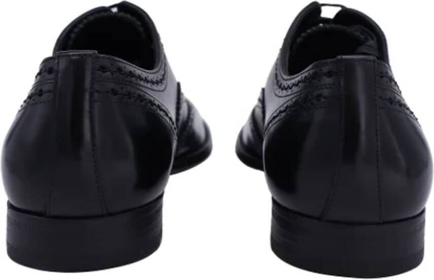 Dolce & Gabbana Pre-owned Leather flats Black Heren