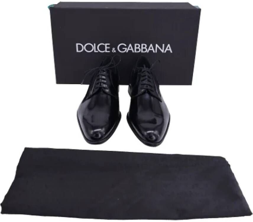 Dolce & Gabbana Pre-owned Leather flats Black Heren