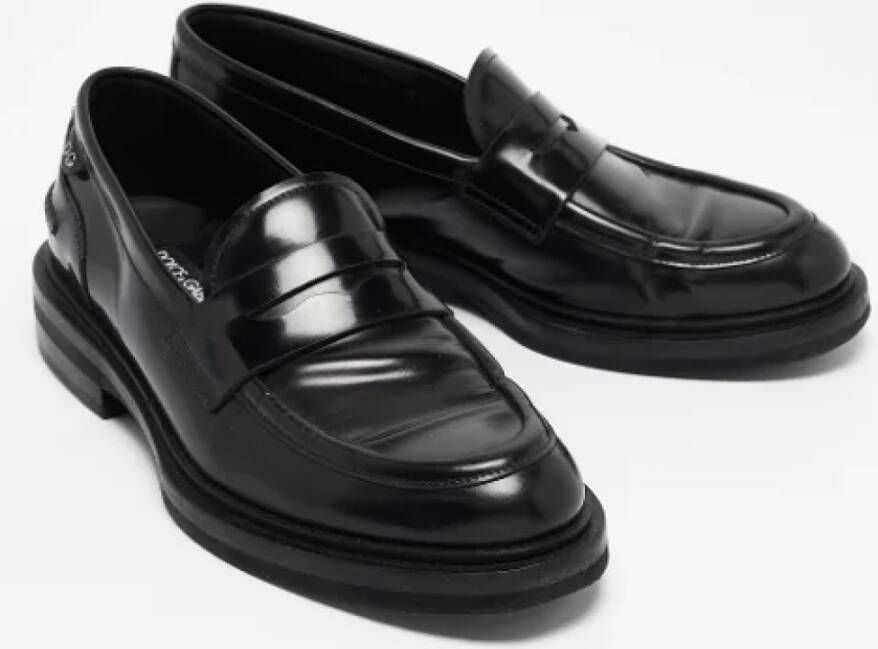 Dolce & Gabbana Pre-owned Leather flats Black Heren