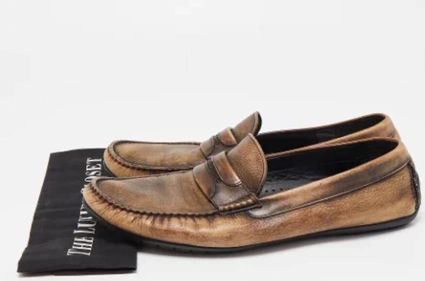 Dolce & Gabbana Pre-owned Leather flats Brown Dames