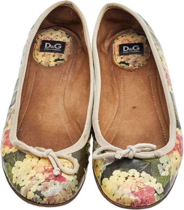 Dolce & Gabbana Pre-owned Leather flats Multicolor Dames