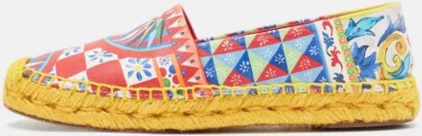 Dolce & Gabbana Pre-owned Leather flats Multicolor Dames