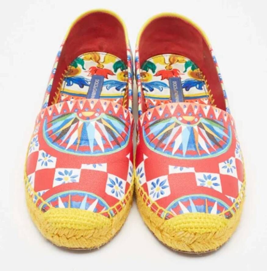 Dolce & Gabbana Pre-owned Leather flats Multicolor Dames