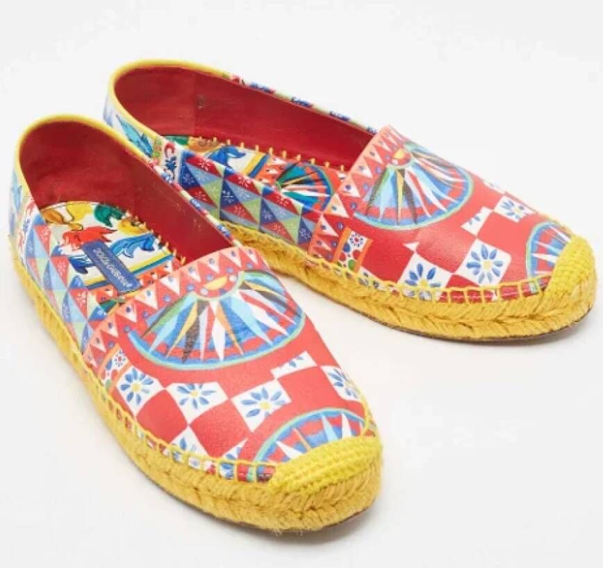 Dolce & Gabbana Pre-owned Leather flats Multicolor Dames