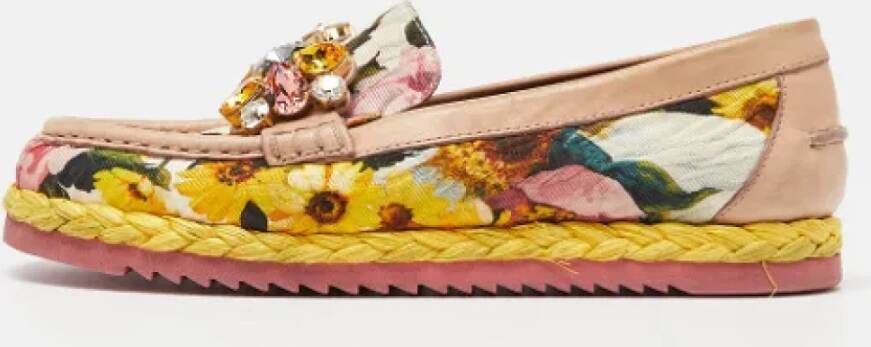 Dolce & Gabbana Pre-owned Leather flats Multicolor Dames