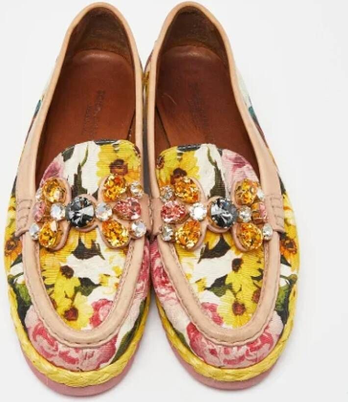 Dolce & Gabbana Pre-owned Leather flats Multicolor Dames