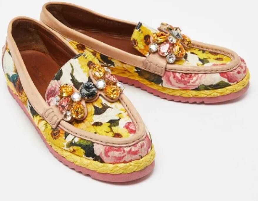 Dolce & Gabbana Pre-owned Leather flats Multicolor Dames