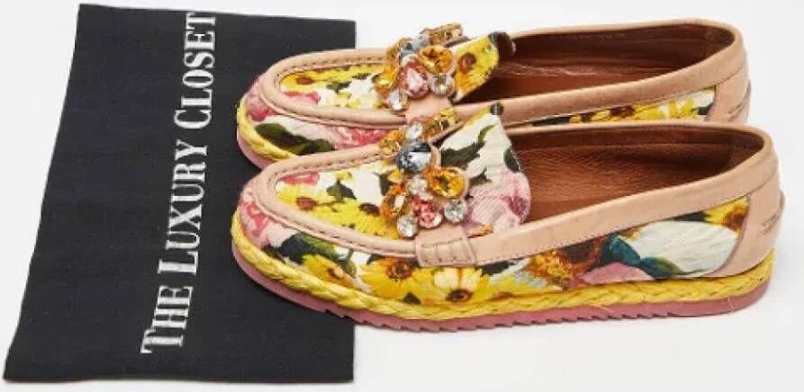 Dolce & Gabbana Pre-owned Leather flats Multicolor Dames