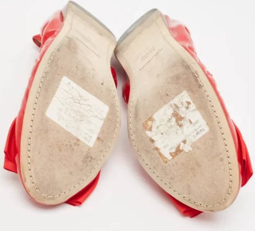 Dolce & Gabbana Pre-owned Leather flats Red Dames