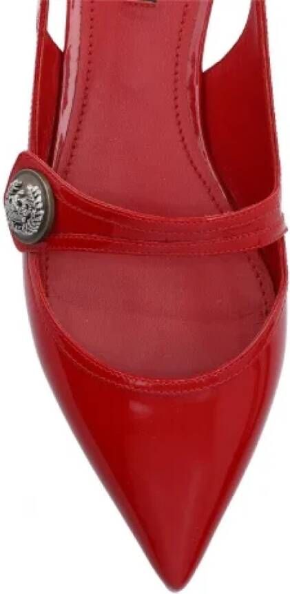 Dolce & Gabbana Pre-owned Leather flats Red Dames