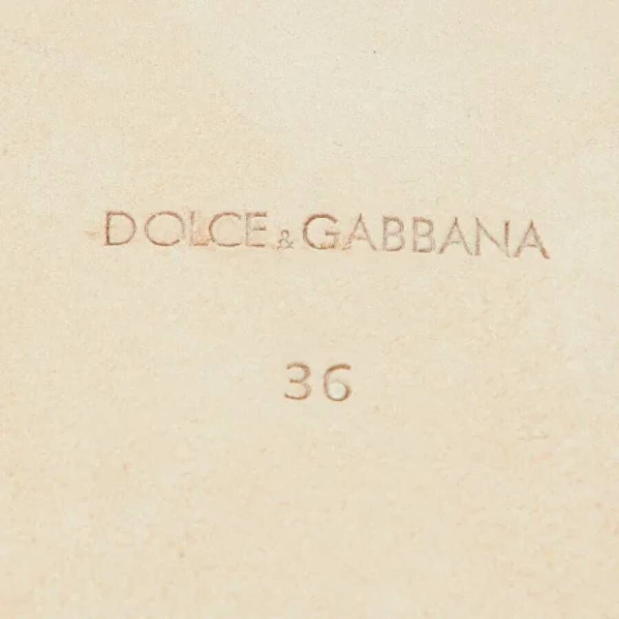 Dolce & Gabbana Pre-owned Leather flats White Dames