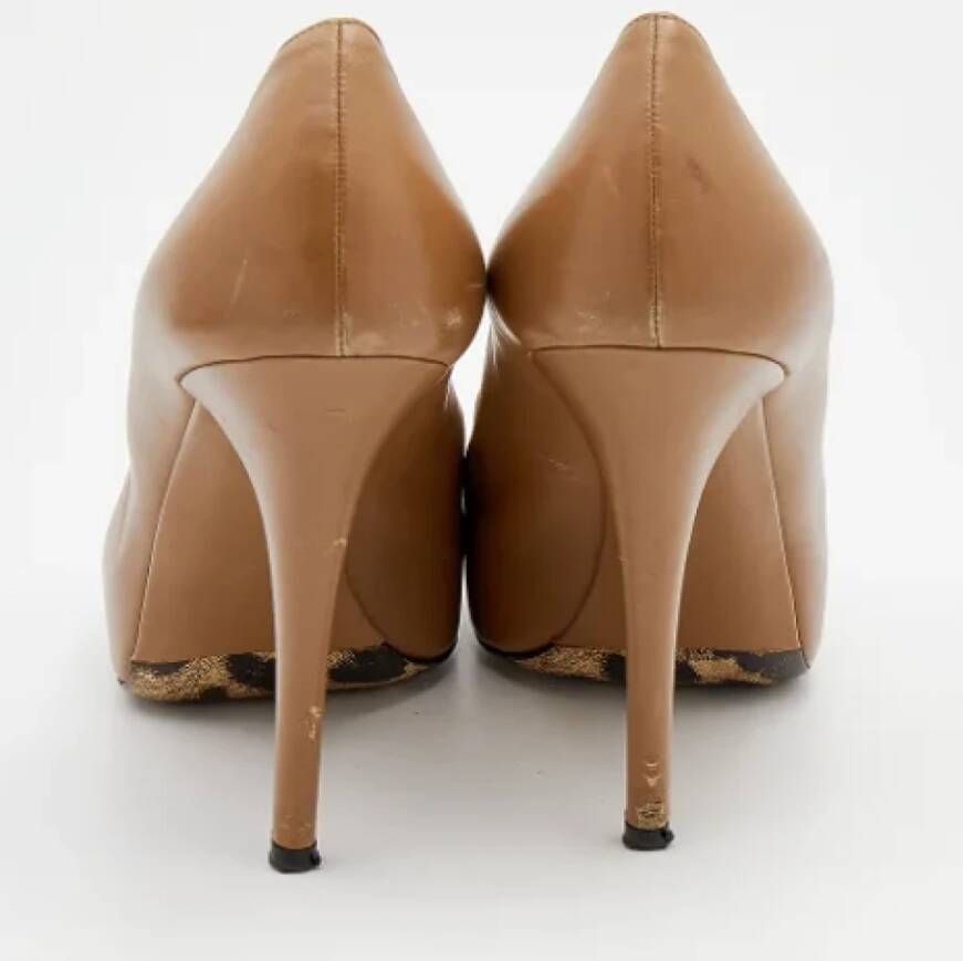 Dolce & Gabbana Pre-owned Leather heels Beige Dames