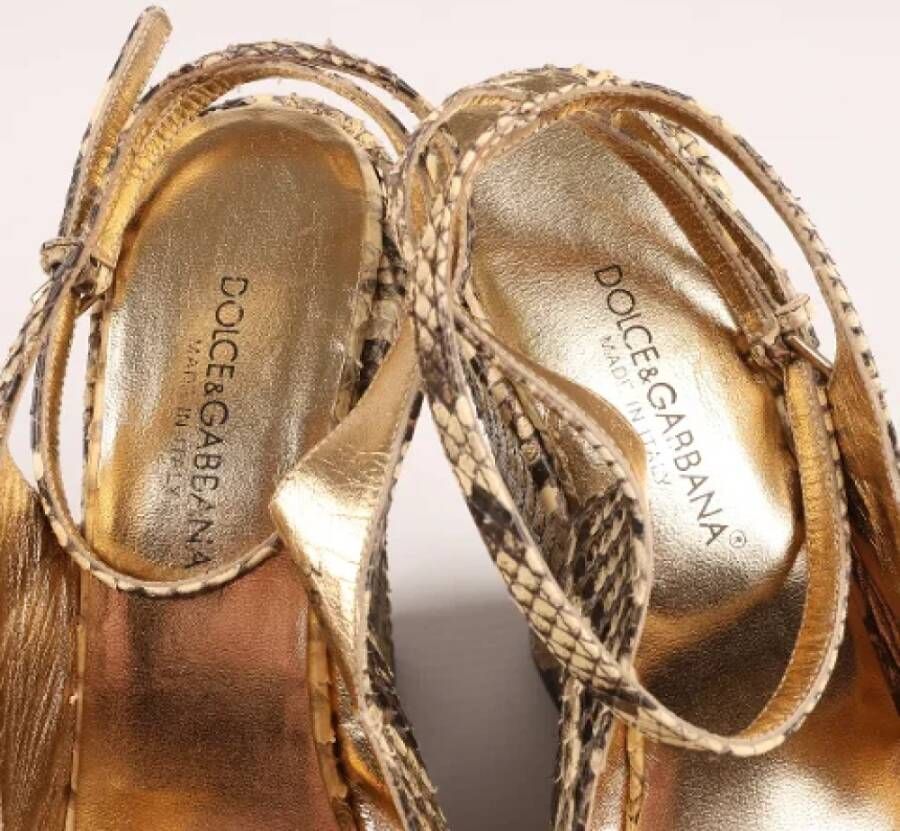 Dolce & Gabbana Pre-owned Leather heels Beige Dames