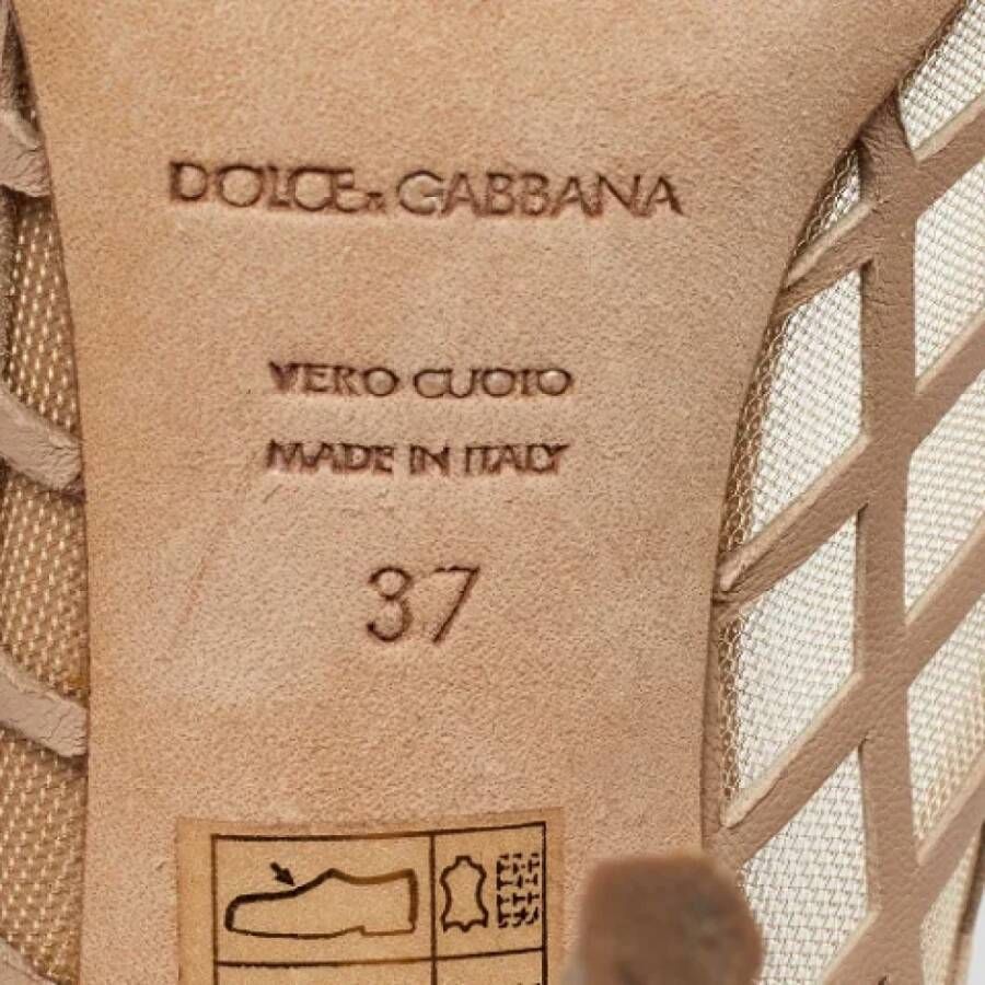 Dolce & Gabbana Pre-owned Leather heels Beige Dames