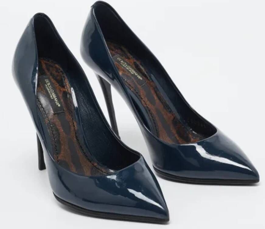 Dolce & Gabbana Pre-owned Leather heels Blue Dames