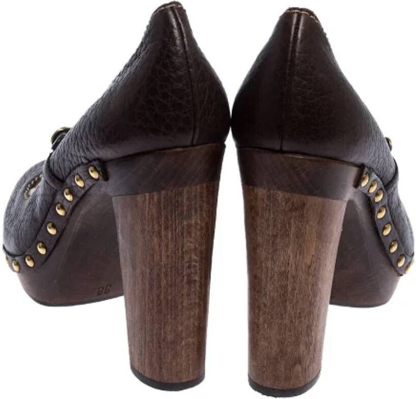 Dolce & Gabbana Pre-owned Leather heels Brown Dames