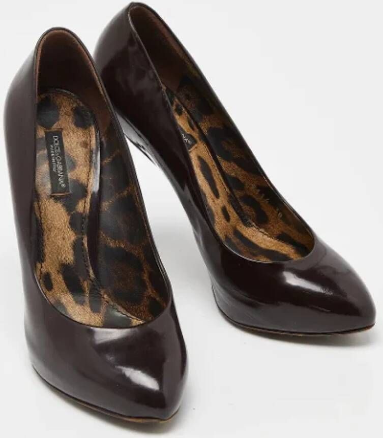 Dolce & Gabbana Pre-owned Leather heels Brown Dames